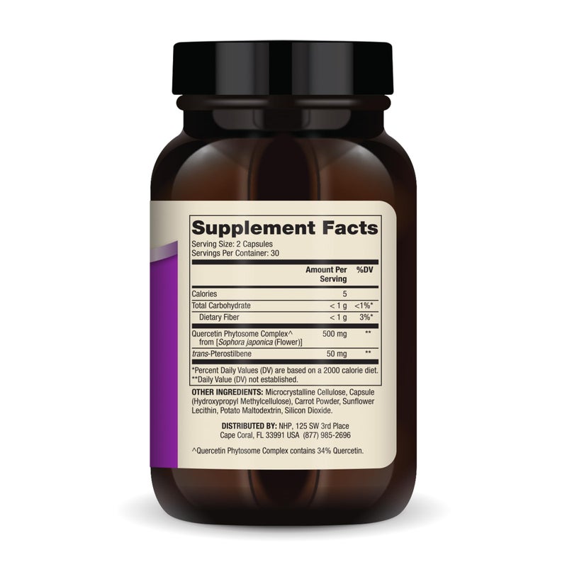 Dr. Mercola Quercetin & Pterostilbene Advanced - Supports Respiratory & Immune Health - 500 mg Quercetin - High-Bioavailability Formula - Non-GMO, Gluten-Free & Soy Free - 60 Capsules (30 Servings) - Image 2